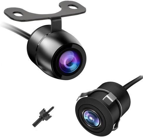 Car Backup Camera 18.5mm Flush Mount/Bracket 2 in 1 Installation-Waterproof Reverse Parking Camera Rear View for Vehicle SUV RV Pickup, 12V/24V CVBS in Saudi Arabia