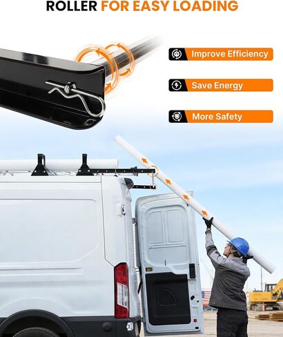 رف سلم مناسب لسيارة Ford Transit 150 250 350 رف سقف شاحنة البضائع مع عاكس الرياح in Kuwait