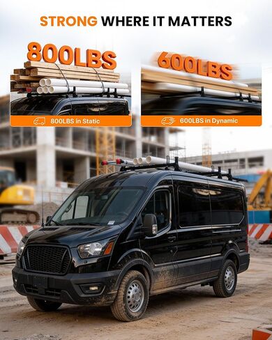 رف سلم مناسب لسيارة Ford Transit 150 250 350 رف سقف شاحنة البضائع مع عاكس الرياح in Kuwait