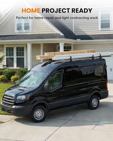 رف سلم مناسب لسيارة Ford Transit 150 250 350 رف سقف شاحنة البضائع مع عاكس الرياح in Kuwait