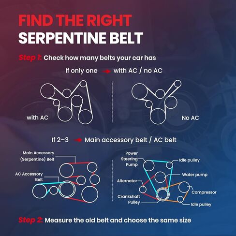 MOCA 6PK1540 Fabric Faced Serpentine Belt Fit for BMW 2001-2006 325Ci 330Ci 2.5L, 2001-2006 X5 3.0L, 2001-2005 320i 2.2L, 2001-2005 330i 3.0L, for Toyota 1998-2002 Corolla 1.8L in Kuwait