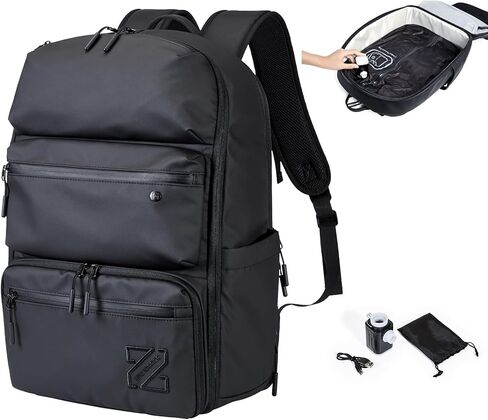 Vacuum Seal Travel Backpack Men with Vacuum System Pump Air Compression Bags for Travel, Expandable Capacity Water Resistant, Carry-On Luggage Backpack Black (Vacuum Pump Included) in Saudi Arabia