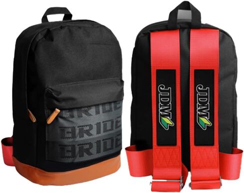 W-POWER JDM Bride Racing Laptop Travel Backpack Brown Bottom with Adjustable Harness Straps (JDM-Purple Strap) in Saudi Arabia