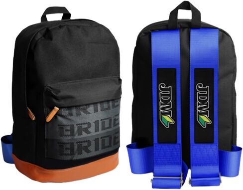 W-POWER JDM Bride Racing Laptop Travel Backpack Brown Bottom with Adjustable Harness Straps (JDM-Purple Strap) in Saudi Arabia