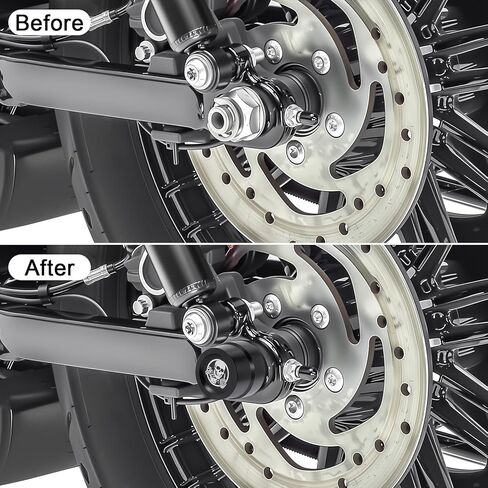 4Pcs CNC Motorcycle Axle Nut Protective Cover Set Skull Aluminum Alloy Custom Caps for Harley Davidson Touring, Dyna, Softail, Sportster XL 883 1200 V-Rod Front and Rear Wheel (Skull Style B) in Kuwait