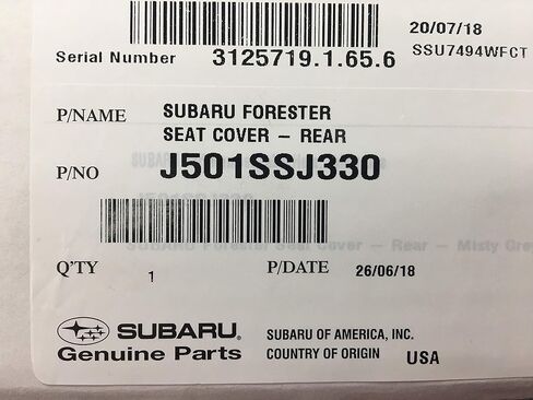 Subaru Rear Polyester Bench Seat Cover for 2019-2024 Forester & 2025 Forester Wilderness - F411SSJ011 - Genuine OEM in Kuwait