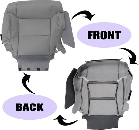 FZJDSD Gray Driver Side Bottom Microfiber Leather Replacement Seat Cover Compatible with Toyota Tundra 2014 2015 2016 2017 2018 2019 2020 in Kuwait