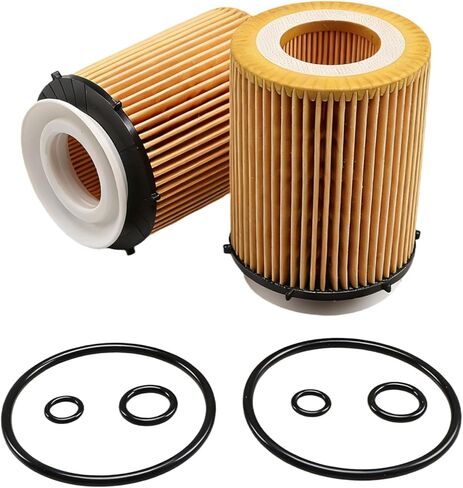 2 Pcs Engine Oil Filters with O-rings Compatible with Mercedes-Benz A220 C300 C350e CLA250 E300 GLC350e Metris SLC300 Infiniti Q50 Q60 QX30 2.0L L4 Replace#: 2701800109 in Kuwait