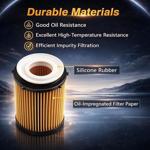 2 Pcs Engine Oil Filters with O-rings Compatible with Mercedes-Benz A220 C300 C350e CLA250 E300 GLC350e Metris SLC300 Infiniti Q50 Q60 QX30 2.0L L4 Replace#: 2701800109 in Kuwait