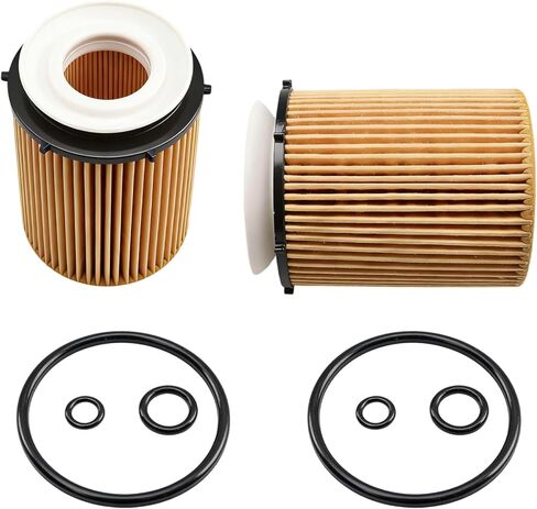 2 Pcs Engine Oil Filters with O-rings Compatible with Mercedes-Benz A220 C300 C350e CLA250 E300 GLC350e Metris SLC300 Infiniti Q50 Q60 QX30 2.0L L4 Replace#: 2701800109 in Kuwait