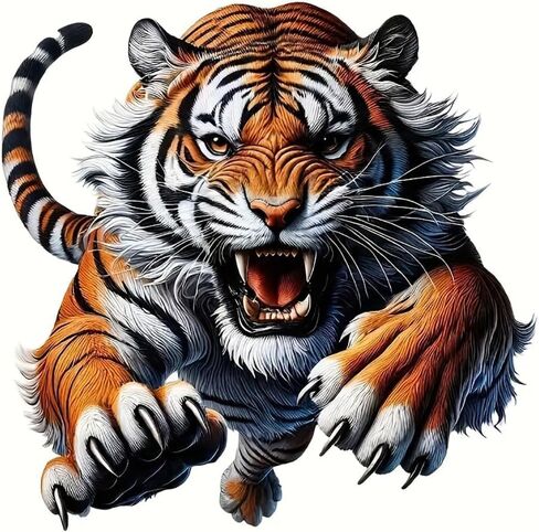 2 PCS 3D Tiger Waterproof Vinyl Decals Fierce Design for Car Truck Bumper Motorcycle Laptop Wall Decor A-148 in Saudi Arabia