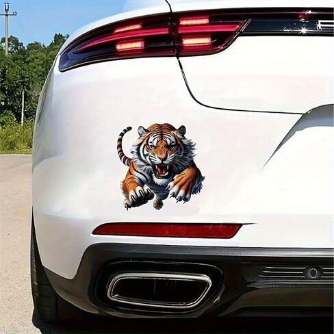 2 PCS 3D Tiger Waterproof Vinyl Decals Fierce Design for Car Truck Bumper Motorcycle Laptop Wall Decor A-148 in Saudi Arabia