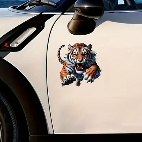 2 PCS 3D Tiger Waterproof Vinyl Decals Fierce Design for Car Truck Bumper Motorcycle Laptop Wall Decor A-148 in Saudi Arabia