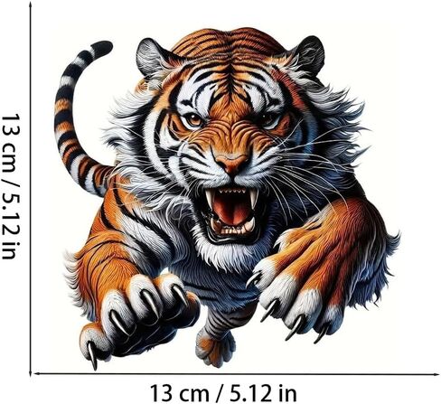 2 PCS 3D Tiger Waterproof Vinyl Decals Fierce Design for Car Truck Bumper Motorcycle Laptop Wall Decor A-148 in Saudi Arabia