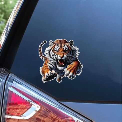 2 PCS 3D Tiger Waterproof Vinyl Decals Fierce Design for Car Truck Bumper Motorcycle Laptop Wall Decor A-148 in Saudi Arabia