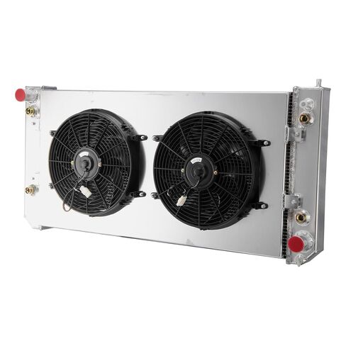 4 Row Core All Aluminium Radiator Shroud Fan Compatible with Chevy C4500 C6500 Kodiak/GMC C5500 Topkick 6.6L 8.1L 2003-2009 2004 05 06 07 08 3 Row radiators in Saudi Arabia