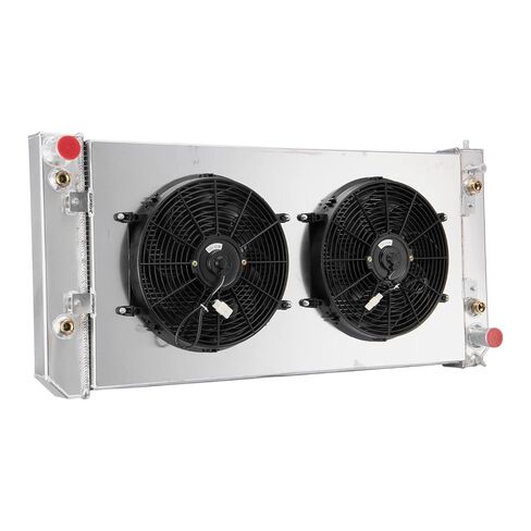 4 Row Core All Aluminium Radiator Shroud Fan Compatible with Chevy C4500 C6500 Kodiak/GMC C5500 Topkick 6.6L 8.1L 2003-2009 2004 05 06 07 08 3 Row radiators in Saudi Arabia