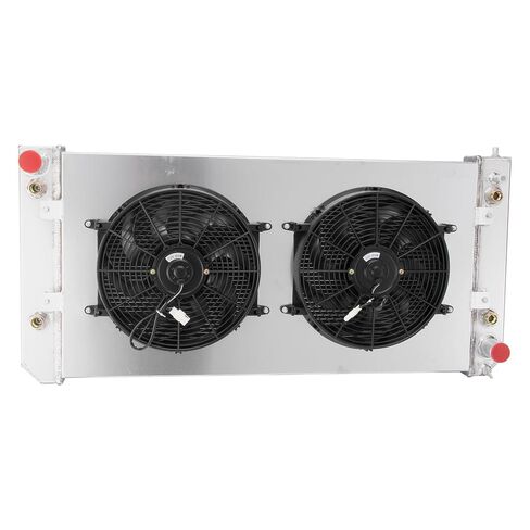 4 Row Core All Aluminium Radiator Shroud Fan Compatible with Chevy C4500 C6500 Kodiak/GMC C5500 Topkick 6.6L 8.1L 2003-2009 2004 05 06 07 08 3 Row radiators in Saudi Arabia