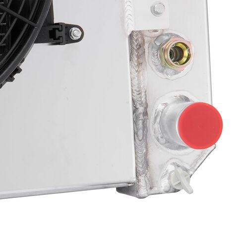 4 Row Core All Aluminium Radiator Shroud Fan Compatible with Chevy C4500 C6500 Kodiak/GMC C5500 Topkick 6.6L 8.1L 2003-2009 2004 05 06 07 08 3 Row radiators in Saudi Arabia