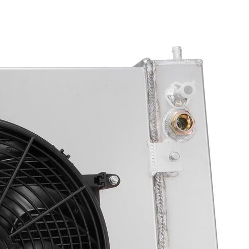 4 Row Core All Aluminium Radiator Shroud Fan Compatible with Chevy C4500 C6500 Kodiak/GMC C5500 Topkick 6.6L 8.1L 2003-2009 2004 05 06 07 08 3 Row radiators in Saudi Arabia