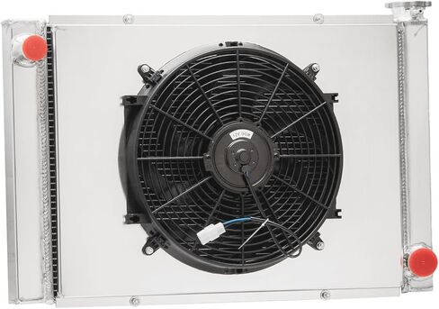 Automotive Replacement Engine Radiators 3 Row Radiator + Shroud Fan For Chevy GM SBC BBC High Performance 28"X19" Universal Radiator Aluminum Radiator Fan in Saudi Arabia