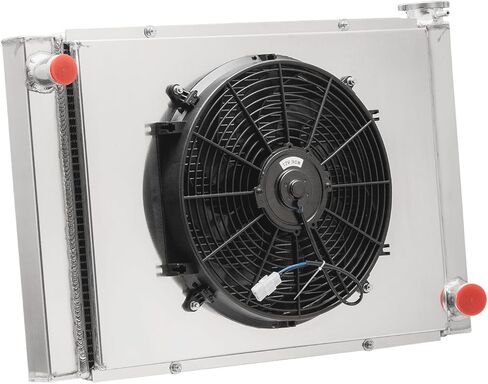 Automotive Replacement Engine Radiators 3 Row Radiator + Shroud Fan For Chevy GM SBC BBC High Performance 28"X19" Universal Radiator Aluminum Radiator Fan in Saudi Arabia