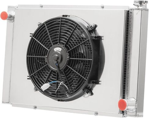 Automotive Replacement Engine Radiators 3 Row Radiator + Shroud Fan For Chevy GM SBC BBC High Performance 28"X19" Universal Radiator Aluminum Radiator Fan in Saudi Arabia