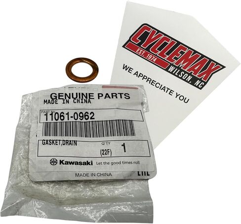 Cyclemax One Pack compatible with Kawasaki Drain Gasket 11061-0962 Contains One 11061-0962 and a Funnel in Kuwait