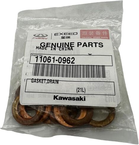 Cyclemax One Pack compatible with Kawasaki Drain Gasket 11061-0962 Contains One 11061-0962 and a Funnel in Kuwait