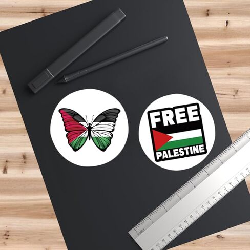 500 قطعة من ملصقات فلسطين المجانية - 8 حامل الحرية مع ملصق أعلام فلسطين - سهل الالتصاق وقابل للإزالة لدفاتر القصاصات اليدوية والنافذة والمراهقين والطلاب والمعلمين in Kuwait