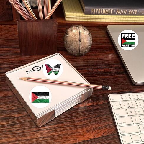 500 قطعة من ملصقات فلسطين المجانية - 8 حامل الحرية مع ملصق أعلام فلسطين - سهل الالتصاق وقابل للإزالة لدفاتر القصاصات اليدوية والنافذة والمراهقين والطلاب والمعلمين in Kuwait