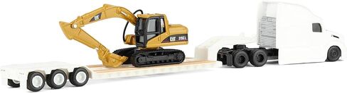Diecast Masters Caterpillar Diecast Toy Replicas – 1:87 Scale White Peterbilt 579 Tractor with Lowboy Trailer and Cat 315C Excavator | Model 84423 in Kuwait