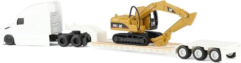 Diecast Masters Caterpillar Diecast Toy Replicas – 1:87 Scale White Peterbilt 579 Tractor with Lowboy Trailer and Cat 315C Excavator | Model 84423 in Kuwait