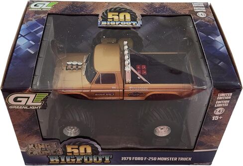 Greenlight 88061 1:43 Scale Bigfoot #1 50th Anniversary 1979 F-250 Monster Truck Gold Adult Collectible in Kuwait