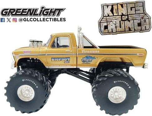 Greenlight 88061 1:43 Scale Bigfoot #1 50th Anniversary 1979 F-250 Monster Truck Gold Adult Collectible in Kuwait