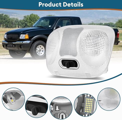 F37Z-13776-B LED Map Lamp Assembly with Cover, Interior Map Light Replace F37Z-13776-B, F37Z13776B, F67Z-13783-AA, F67Z13783AA, Compatible with Ford Ranger 1993-2004 in Saudi Arabia