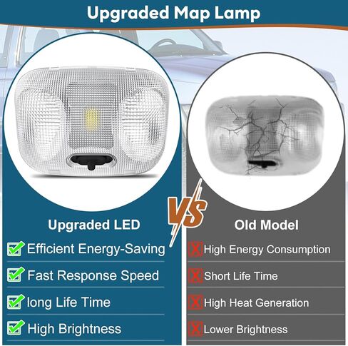 F37Z-13776-B LED Map Lamp Assembly with Cover, Interior Map Light Replace F37Z-13776-B, F37Z13776B, F67Z-13783-AA, F67Z13783AA, Compatible with Ford Ranger 1993-2004 in Saudi Arabia