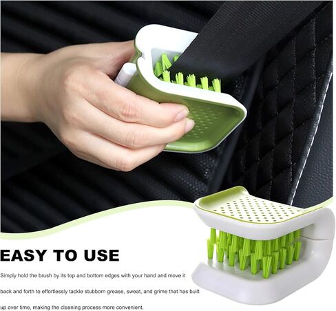 Sun Walker Car Seat Belt Cleaning Brush, Non-Slip Double-Sided Bristle Seatbelt Detailing Tool, Multifunctional Closable Safety Belt Washing Brush Kitchen Tableware Cleaner in Kuwait