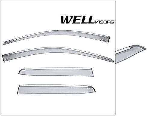 Wellvisors Side Window Visor Wind Deflectors Rain Guards Compatible with 2017-2026 Honda Ridgeline with Chrome Trim in Saudi Arabia