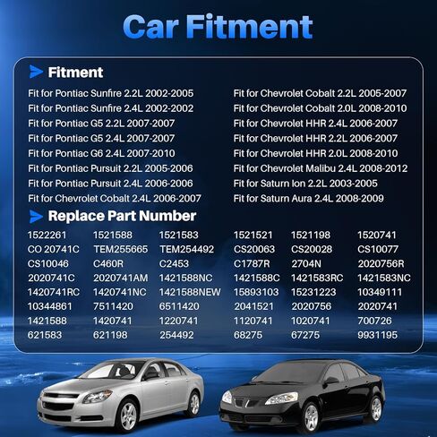 1520741 ضاغط تيار متردد مع قابض 2.0/2.2/2.4L لـ Pontiac Sunfire 02-05 G5 G6 07-10 Pursuit 05-06 لـ Chevy Cobalt 05-10 HHR 06-10 Malibu 07-12 Cavalier 02-05 لـ Saturn Ion Aura 12V in Kuwait