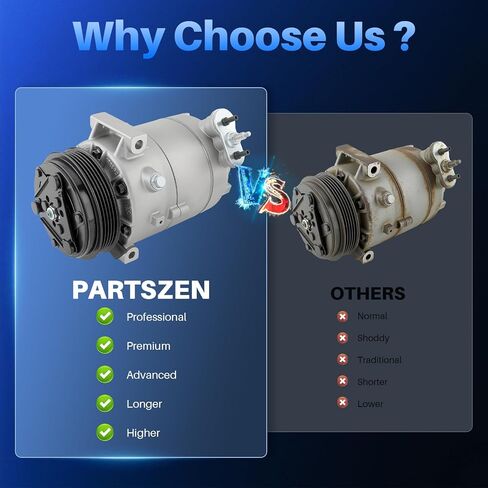 1520741 ضاغط تيار متردد مع قابض 2.0/2.2/2.4L لـ Pontiac Sunfire 02-05 G5 G6 07-10 Pursuit 05-06 لـ Chevy Cobalt 05-10 HHR 06-10 Malibu 07-12 Cavalier 02-05 لـ Saturn Ion Aura 12V in Kuwait