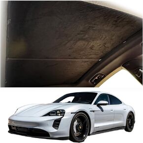 Glassroof Sunshade Compatible with Porsche Taycan 2020-2025[No Gaps, Never Sag],Upgrade Soft Suede Glass Sunroof Sun Shade Foldable Heat Insulation Shield (Black) in Saudi Arabia