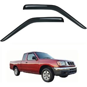 Out Side Mount Compatible with Nissan Frontier 98-04/ Xterra 00-04 Vent Window Visor Rain Guards Wind Deflector Smoke 2pc 92212 in Saudi Arabia