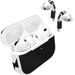 Skin Compatible with AirPods 4 Skin Wrap 3M Carbon Fiber Texture/Sticker/Decal - Flash Icons (Carbon Fiber) in Saudi Arabia