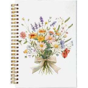 NEGIGA Vintage Boho Floral Notebook Journal, Retro Wildflower Aesthetic Journal for Women, Cottagecore Botanical Notebooks, Boho Office Supplies, Spiral Notebook 5.5x8.3 in Saudi Arabia