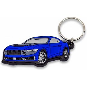 Vintage Ltd. Keychain Inspired by Ford Mustang Dark Horse – Soft Rubber Key FOB – Automotive Enthusiast Accessory – Gift for Mustang Owners (Grabber Blue) in Saudi Arabia
