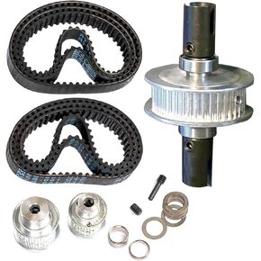 Aluminum Belt Drive System Kit for Arrma 6S 1/8 Typhon&1/7 Infraction/Felony/Limitless F1 V1,Transmission Belt Kit for Center Differential,Drive Train Belt Speed Run Spur Input-Not for 1/7 F1 V2 in Saudi Arabia