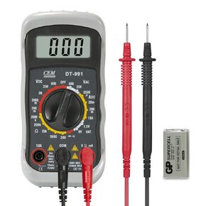 CEM Digital Multimeter 600V AC/DC Voltage Meter,Multimeter with Test Leads Backlit LCD,Volt Amp Ohm Transistor Diodes Meter,Audible Continuity and Battery Test,Holster Case in Saudi Arabia