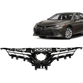 PENSUN Front Bumper Upper & Lower Grille for 2018-2020 Toyota Camry LE XLE, Black Trim, OEM# 5310106A70 (Upper Grille) in Saudi Arabia