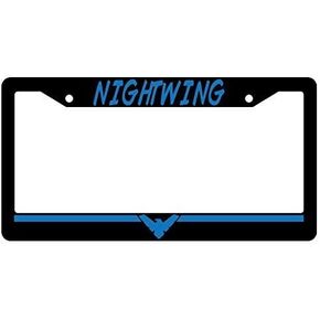 Car License Plate Cover,Nightwing Logo (Blue) Black License Plate Frame Super Hero Theme, Auto Car Accessories, 12x6 inches in Saudi Arabia